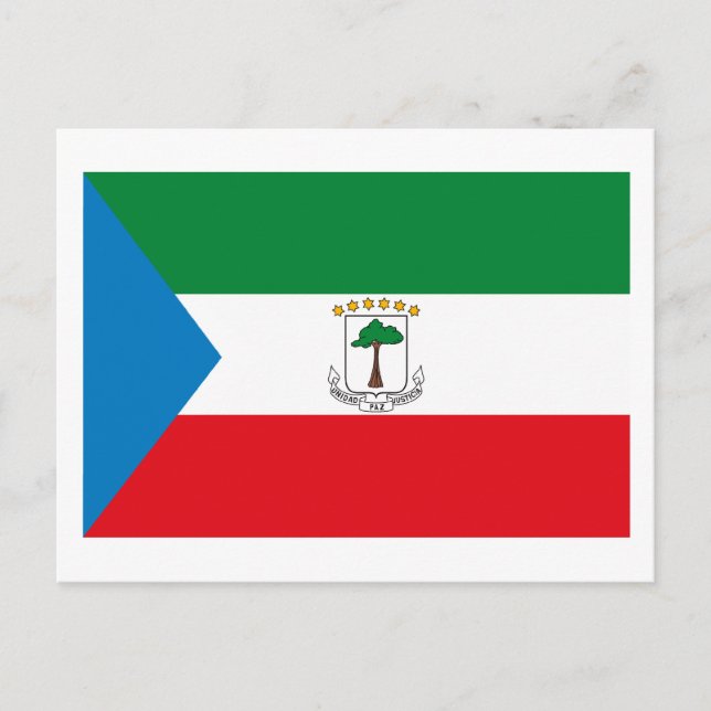 Ekvatorialguinea Flagga Postkort Vykort (Framsida)