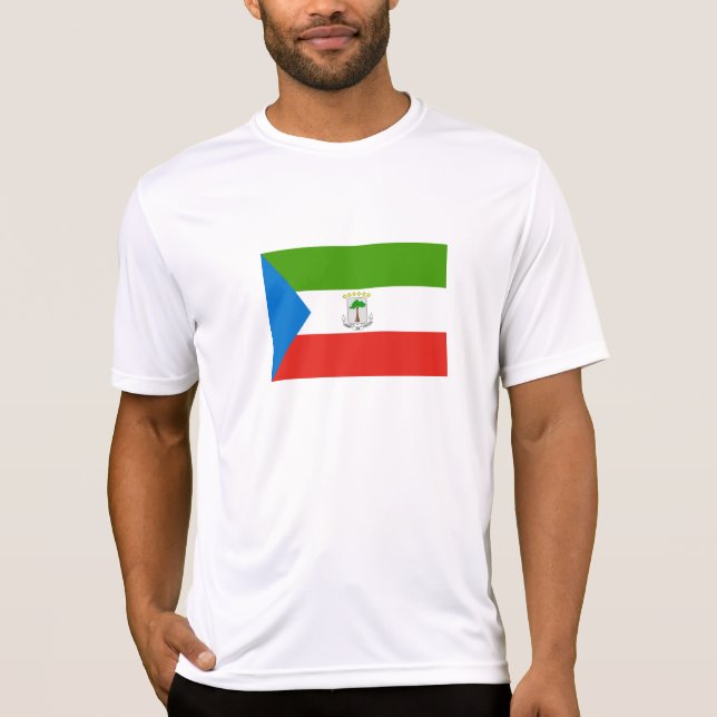 Ekvatorialguinea Flagga T Shirt (Framsida)