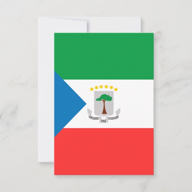 Ekvatorialguinea flagga tack kort (Framsida)