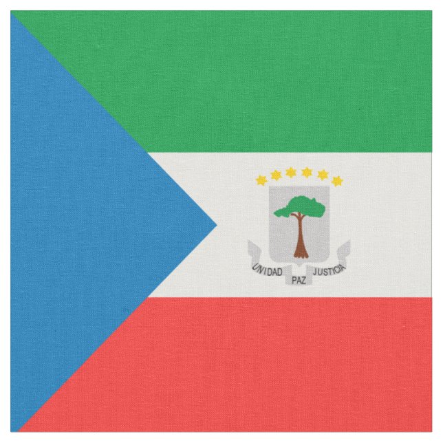 Ekvatorialguinea flagga tyg (Närbild)