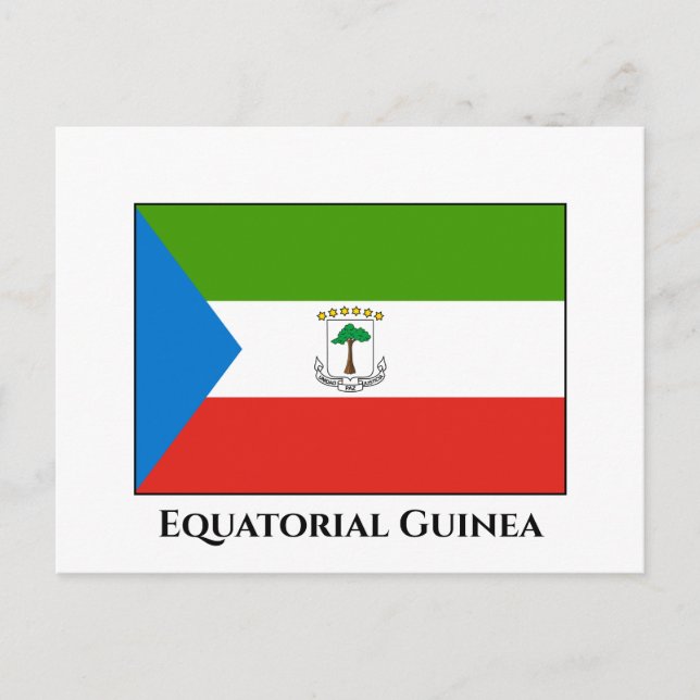Ekvatorialguinea Flagga Vykort (Framsida)