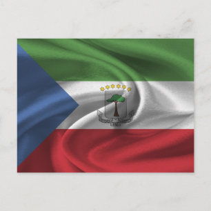 Ekvatorialguinea Flagga Vykort