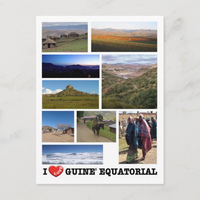 Ekvatorialguinea - I Kärlek - Vykort (Framsida)
