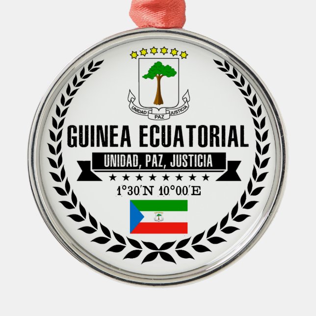 Ekvatorialguinea Julgransprydnad Metall (Framsidan)