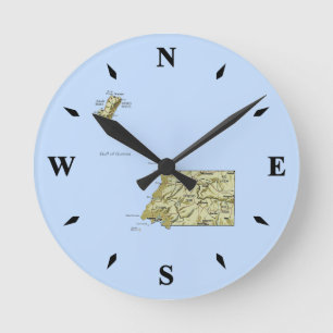 Ekvatorialguinea Karta Clock Rund Klocka