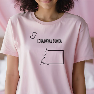 Ekvatorialguinea Landkartas konturformgräns T Shirt