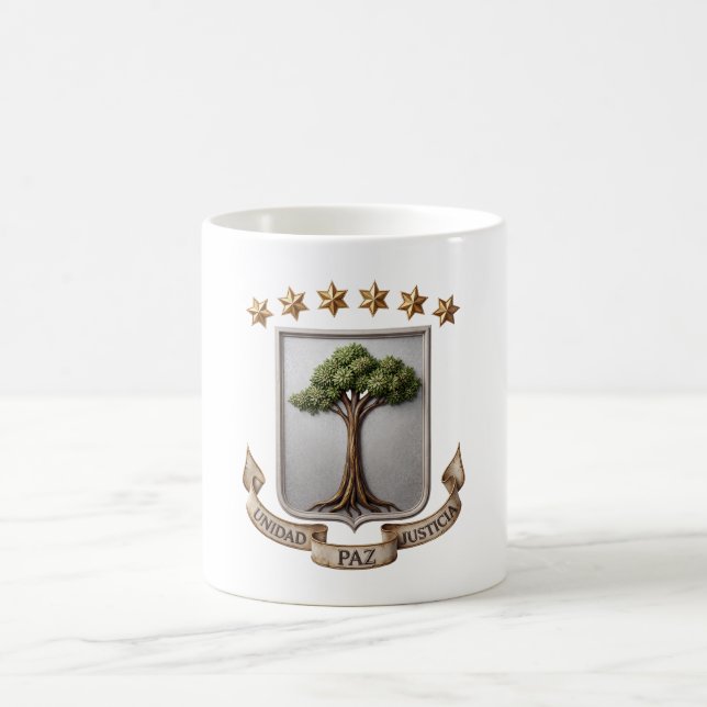 Ekvatorialguinea vapen landskapsflaggas symbol em kaffemugg (Center)