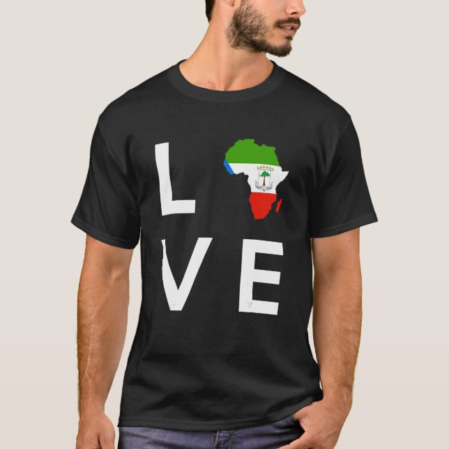 Ekvatorialguineanska Afrikan Ekvatorialguinea Flag T Shirt (Framsida)