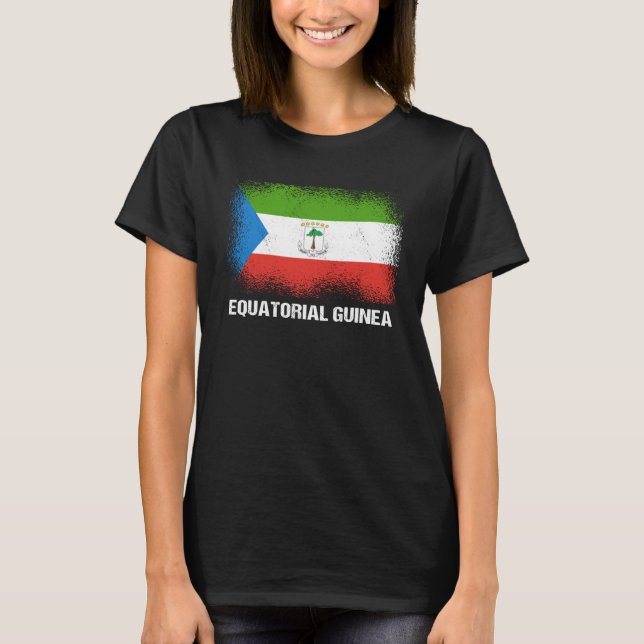Ekvatorialguineanska Flagga Ekvatorialguinea T Shirt (Framsida)