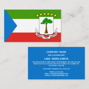 Ekvatorialguineanska Flagga och Jacka av Arm Visitkort