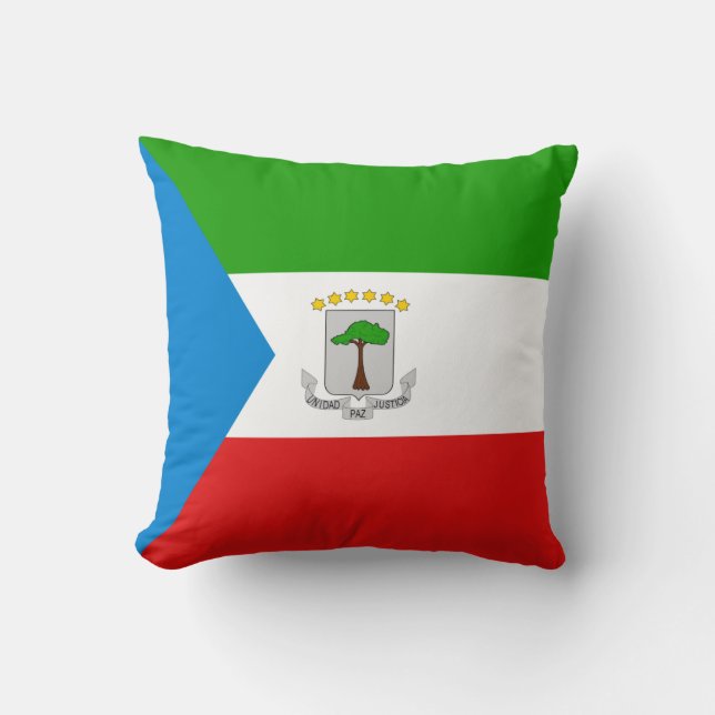 Ekvatorialguineanska Flagga x Flagga Pillow Kudde (Framsida)