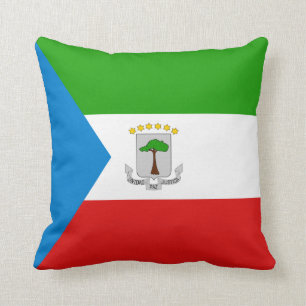 Ekvatorialguineanska Flagga x Flagga Pillow Kudde