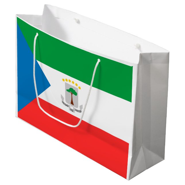 Ekvatorialguineas flagga (Framsidan Vinklad)