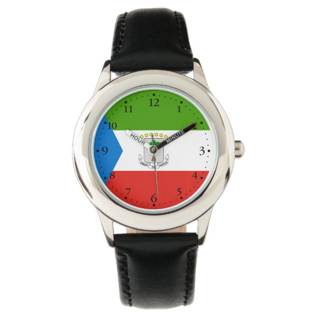Ekvatorialguineas flagga armbandsur (Framsida)