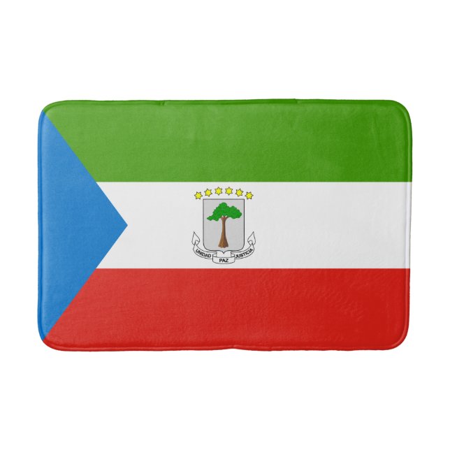 Ekvatorialguineas flagga badrumsmatta (Framsidan)