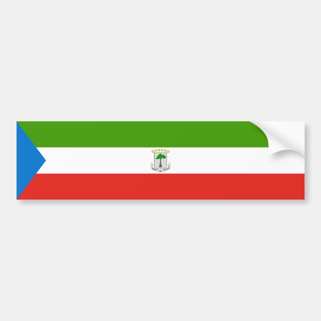 Ekvatorialguineas flagga bildekal (Framsidan)