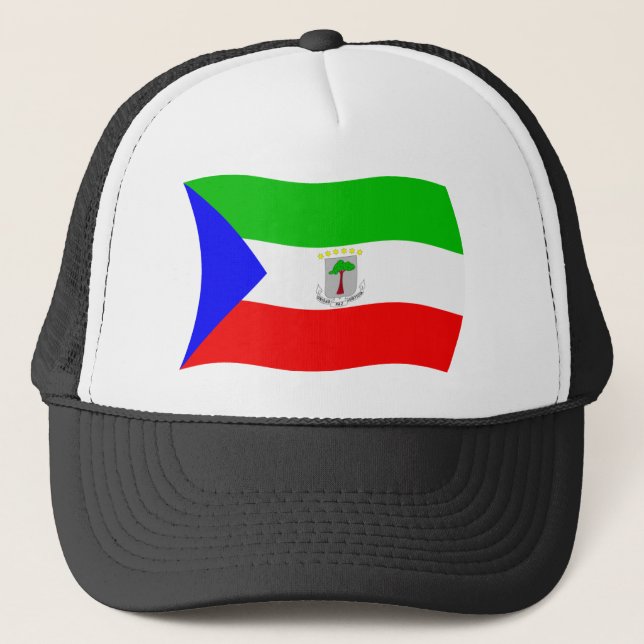 Ekvatorialguineas flagga Hatt Truckerkeps (Framsida)