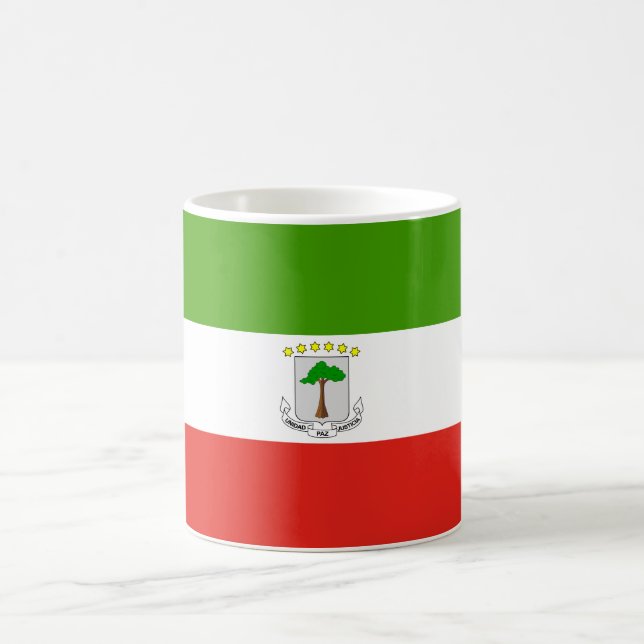 Ekvatorialguineas flagga kaffemugg (Center)