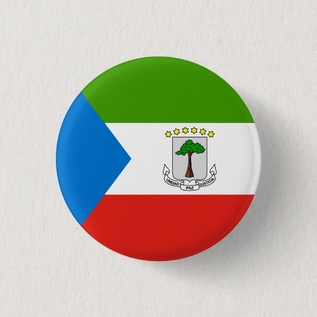 Ekvatorialguineas flagga knapp (Framsida)