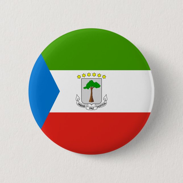 Ekvatorialguineas flagga knapp (Framsida)