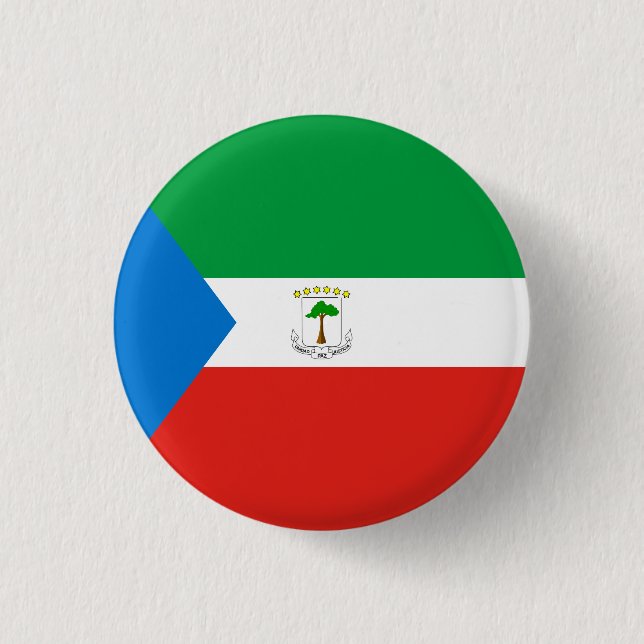 Ekvatorialguineas Flagga Knapp (Framsida)