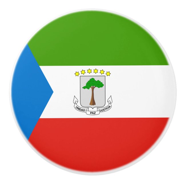 Ekvatorialguineas flagga knopp (Framsidan)