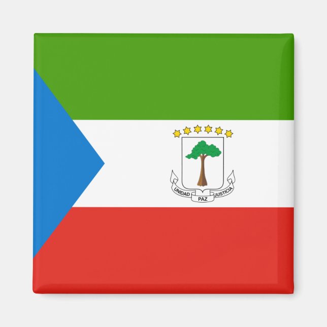 Ekvatorialguineas flagga magnet (Framsidan)