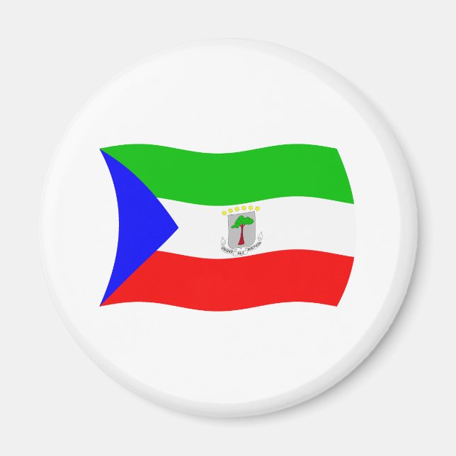 Ekvatorialguineas flagga Magnet (Framsidan)