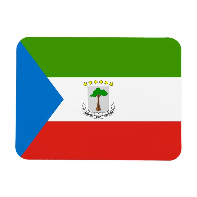 Ekvatorialguineas flagga magnet (Horisontell)
