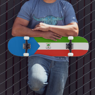 Ekvatorialguineas flagga mini skateboard bräda 18,5 cm