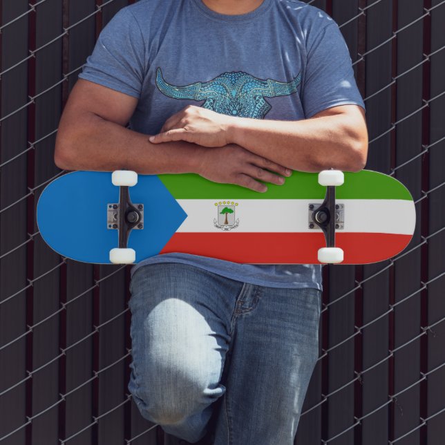 Ekvatorialguineas flagga mini skateboard bräda 18,5 cm (Utomhus 3)