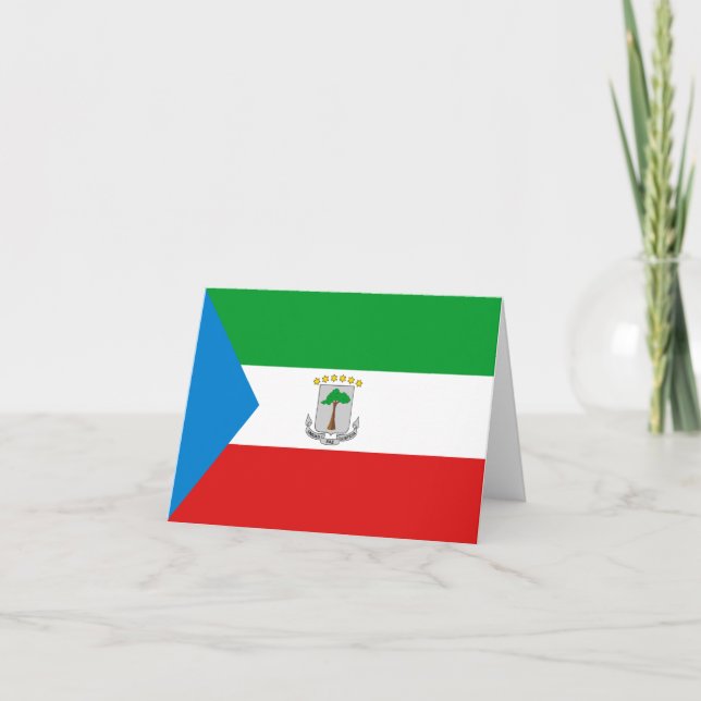 Ekvatorialguineas flagga Notekard Kort (Framsida)