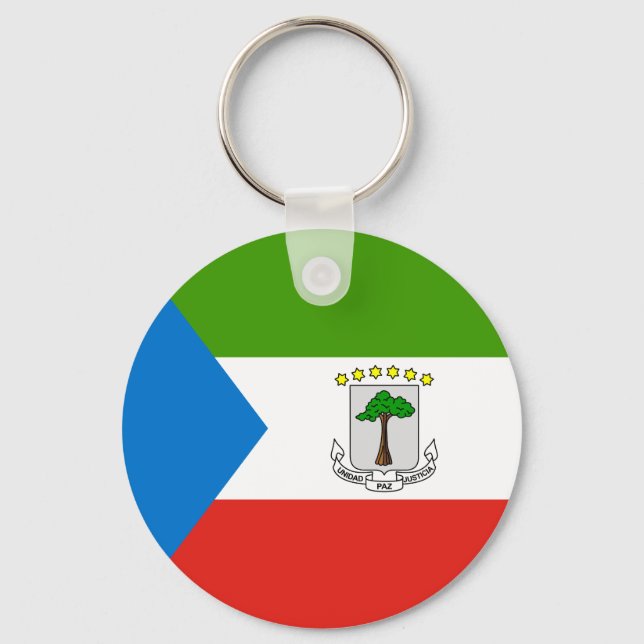 Ekvatorialguineas flagga nyckelring (Framsida)