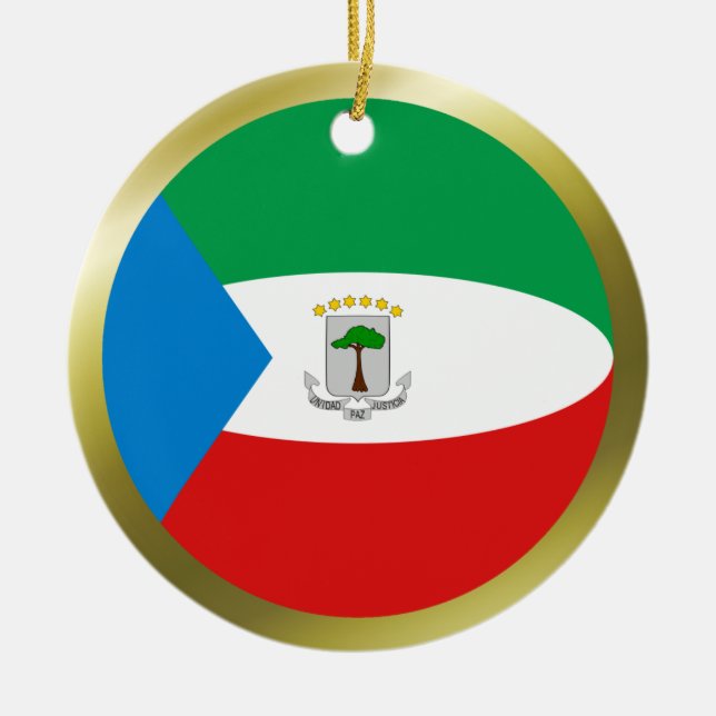 Ekvatorialguineas flagga Ornament (Framsidan)