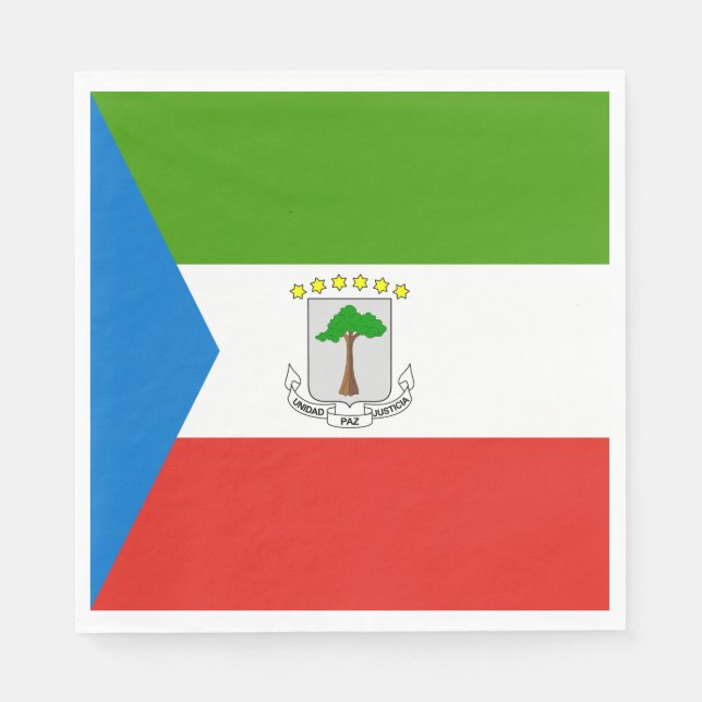 Ekvatorialguineas flagga pappersservett (Framsidan)