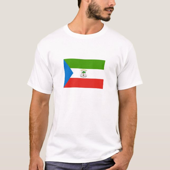 Ekvatorialguineas flagga t shirt (Framsida)
