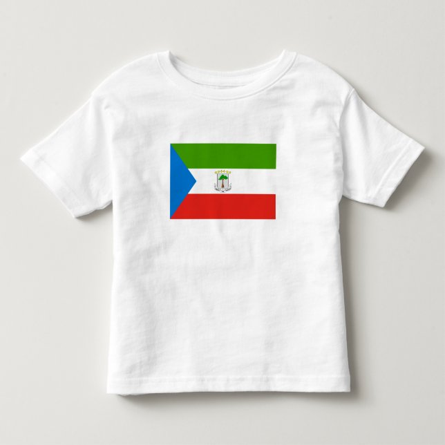 Ekvatorialguineas flagga t shirt (Framsida)
