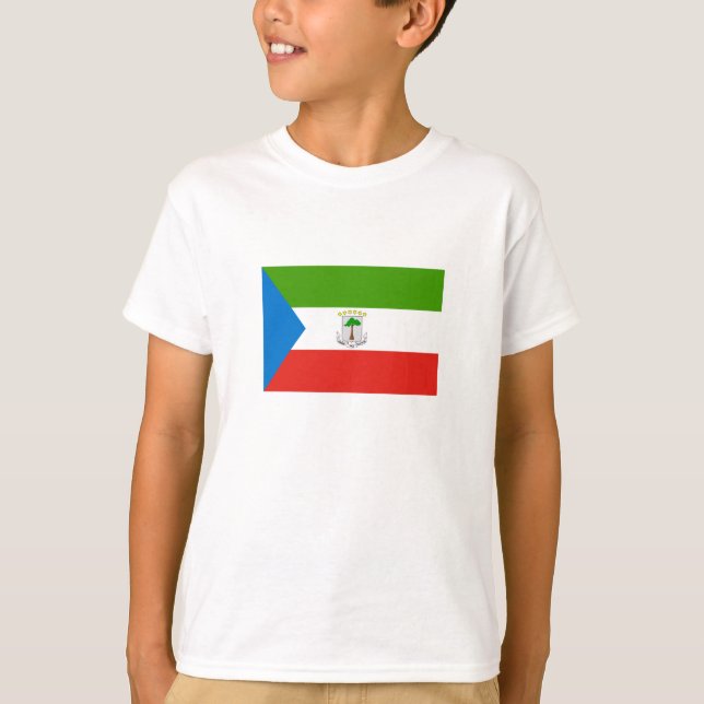 Ekvatorialguineas flagga t shirt (Framsida)