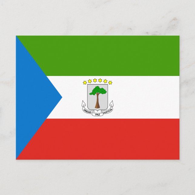 Ekvatorialguineas flagga vykort (Framsida)