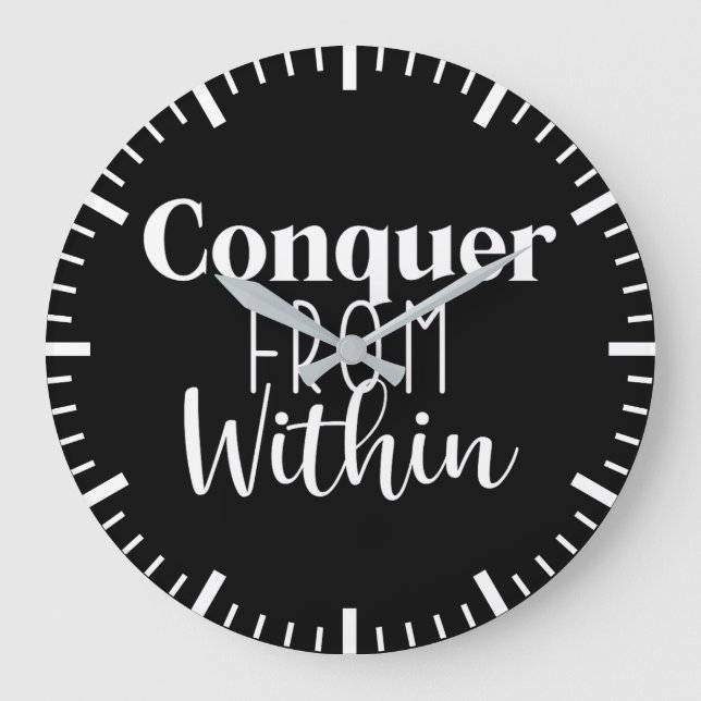 Ekvera inom - Gym Hustle Success Motivational Stor Klocka (Framsida)