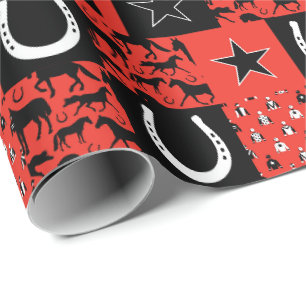 Ekvestrian Horse Lover Horses Patterned Presentpapper