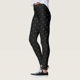 Ekvestrian Lucky Horse Shoe Mönster som bröst Leggings