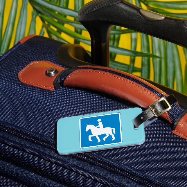 Ekvestriansk ruttsymbol Horse Riding-tecken Bagagebricka (Skapare uppladdad)