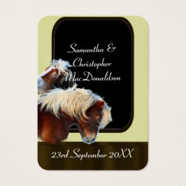 Ekvestriens tematiska bröllopsförmån tack för er m visitkort