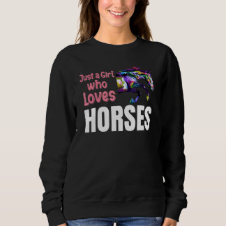 Ekvestriska kvinnor bara en flicka som Kärlek Hors T Shirt