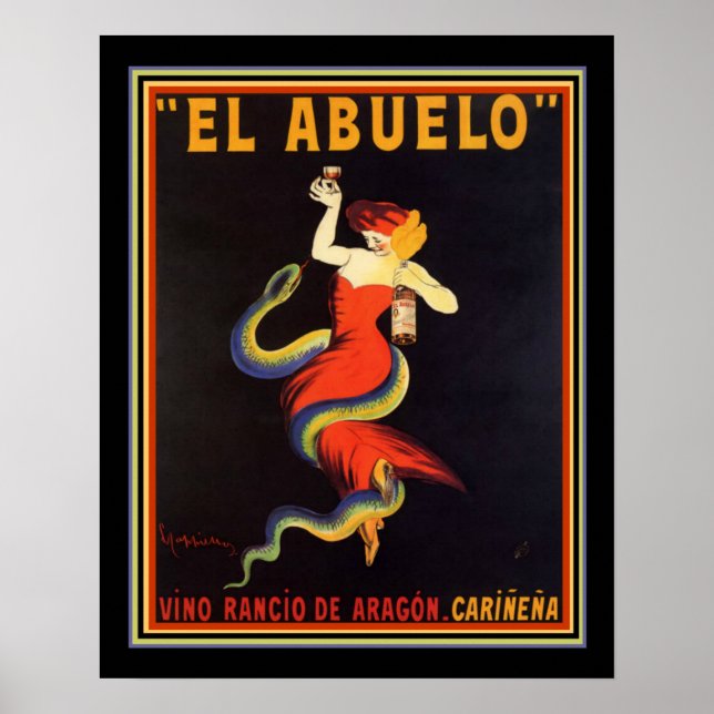 "El Abuelo" Leonetto Cappiello Poster 16 x 20 (Framsidan)