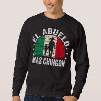 El Abuelo Mas Chingon Mexikansk Farfar Cinco De Ma Lång Ärmad Tröja