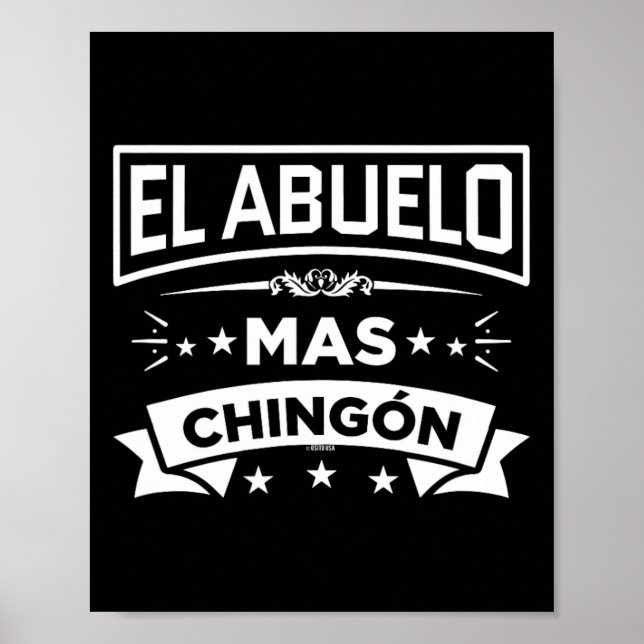 El Abuelo Mas Chingon Spanska Fars dag Dia Del Poster (Framsidan)