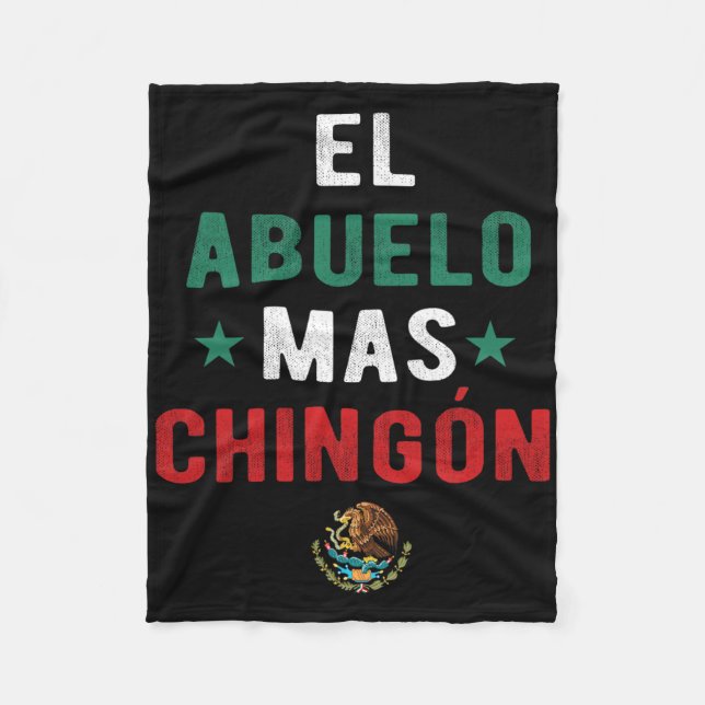 El Abuelo Mas Chingon Spanska lärare Fars dag Fleecefilt (Framsidan)