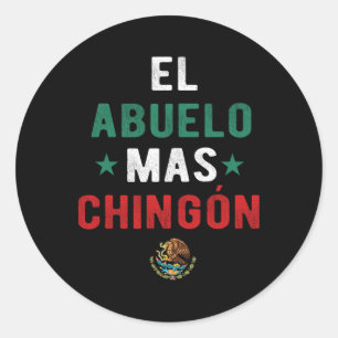 El Abuelo Mas Chingon Spanska lärare Fars dag Runt Klistermärke